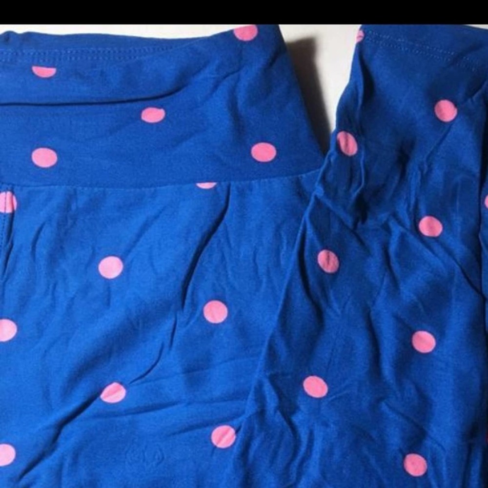 LuLaRoe Polka Dots Leggings Blue Pink Polka Dot OS